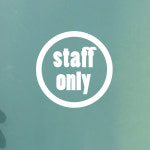 심플한 원 STAFF ONLY 직원전용 스테프온리 안내표시 스티커 : 코이핀즈