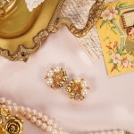 빈티지 귀걸이 펄 비즈 클러스터 클립 이어링 수입 빈티지 주얼리 ER237 : 꼼스주르