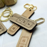 원고지 네이밍 원목 열쇠고리 : DF-디에프