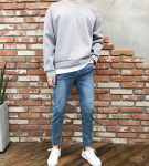 남자 청바지 스판 밑단 컷팅진 구제 워싱 데님 : 리턴옴므
