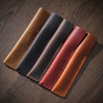 제타슈 베지터블 가죽 1구 2구 펜 파우치 스티치 필통 만년필 빈티지 핸드메이드 대학생 : 제타슈