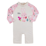 유아 베이비 아기 여아 올인원 전신 수영복 가든 래빗 우주복 래쉬가드 : 원이가게