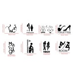 이동식 3D 화장실 입구 사인 벽 스티커 재미 있는 : w월드인터내셔널