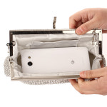 웨딩클러치 상견례 결혼식 하객룩 혼주 신부 웨딩촬영 파우치 패셔너블한 큐빅 파우치백 : MAYBEMAY 메이비메이