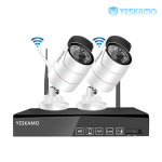 YESKAMO 무선CCTV 4체널300만화소 2카메라  CCTV 녹화기세트 고화질  IP카메라 : YTT