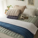 보드리 누빔 침대 이불 패드 고정밴드 생리방수패드 Q : 꼬메프리마