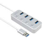 NEXI 넥시 USB 3.0 4포트 허브 실버 UH3004S NX626 : 유니정보통신몰