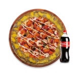 (봉수아피자) 체다치즈핫치킨쉬림프피자XL+콜라1.25L : 스마트콘