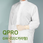 [QPRO] 케이엠 GW-02 방진복 / 제전복 / 무진복 / 가운 C카라 / 미얀마산 : 크린큐플러스