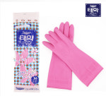 태화 올에이 고무장갑 핑크 아이보리 중(M) 100켤레 (1BOX) : 경인장갑