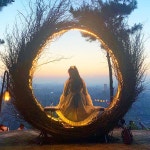 야외 발리 그물 의자 새둥지 인스타 포토존 카페 차별 : 조이풀-joyful