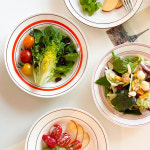 빈티지 예쁜그릇 디저트 브런치 파리 라인 접시 핑크A : 쿠마마