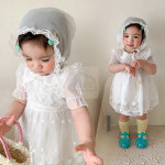 아기옷 신생아 화이트 드레스 베이비 애기 봄 여름 롬퍼 외출복 백일 돌선물 6개월 : 하늘공원ing