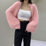 포인트링 퍼프 솔잎 날개 볼레로 가디건 [무료배송] : 나쇼중