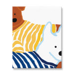 줄무늬 강아지, 키무 작가 작품 일러스트 그림 캔버스 액자 거실 벽 장식 인테리어 소품 : 라이크디즈