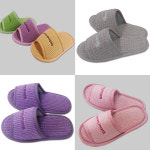 거실화3종 록지 딤플 엠보 슬리퍼 실내화 와플 면슬리퍼 스트라이프 컴피 : 계명실업