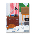 오후의 작업실, 키무 작가 작품 일러스트 그림 캔버스 액자 거실 벽 장식 인테리어 소품 : 라이크디즈