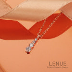 [레뉴] 듀드롭 꼬냑 다이아몬드 목걸이 / 14K 골드 여자친구 선물 1부5리 0.15ct : LENUE Jewelry