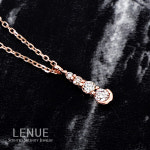 [레뉴] 듀드롭 꼬냑 다이아몬드 목걸이 / 14K 골드 여자친구 선물 1부5리 0.15ct : LENUE Jewelry