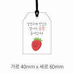 행택 H-006 100장 딸기우유택 종이택 원형 사각 육각 : 대명패키지