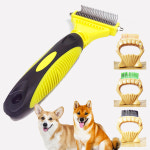 강아지빗 강아지 애견 시바견 웰시코기 이중모 브러쉬 모찌빗 : 킁킁펫