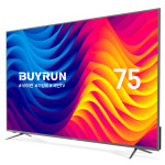 프리즘 75인치 4K UHDTV 바이런 BR750UD HDR10 에너지효율 1등급 전문기사 설치 배송 : e끌림