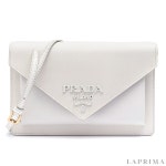 [PRADA] 프라다 모노크롬 사피아노 가죽 미니 숄더백 1BP020-2EEP-F0009 : 신세계라이브쇼핑