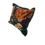 [ 까사비앙카 커튼 ] 영국쿠션 Sanderson Velvet Wing Blue-green  (Microfiber 솜포함) : 까사비앙카 연희정