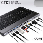 KG 키보드+10IN1 멀티허브 C타입/HDMI/PD충전/랜포트 : 케이지티테크