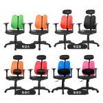 체어포커스 듀오 편안한 듀얼등받이 메쉬의자 사무용 사무실의자 학생 공부 컴퓨터 책상의자 : 체어포커스