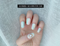 봄날 이른아침 뉘앙스 마블 수제네일팁 2디자인 : 망고씨네일