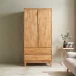 고급 원목 엘다 장롱 수납 드레스룸 행거 옷걸이 이불장 높은 원룸 자취 1인 좁은 집 틈새 키높이 작은 폭 싱글 키큰 우드 긴 문 2단 서랍 옷장... 