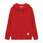 BJ-1255 봄 가을 레드 특양면 후드집업 : 참조은 유니폼