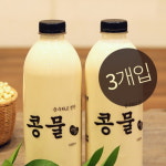 맷돌로 갈아 만든 [순진 콩물 1000ml 3병] (국내산) 콩국수 진한 콩국물 콩국 : 쿠잉 팩토리