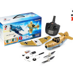 가벼운 무선조종 RC 비행기 입문용 전투기 고정 날개 야외 장난감 무인 항공기 업그레이드 버전 디지털 서보 모터 : 브라운망고