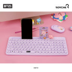 아이패드 키보드 캐릭터 블루투스 태블릿 무소음 pc노트북 휴대용 귀여운 키보드 BT21망 : 청춘잡화상