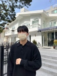 지엘 루즈핏 카라니트 오버핏 반오픈 단추니트 Jiel collar knit 5 color : 스웜프