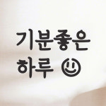 기분좋은하루 스마일 레터링 인테리어 스티커 small : 코이핀즈