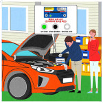 자동차 카센터 정비 메뉴 간판 정비사 타이어 얼라이먼트 리프트 배터리 엔진오일 파르텔 벽지 시트지 롤스크린 : 으뜸데코