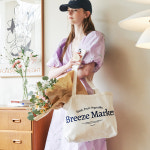 TBA big 캔버스백 breezemarket 006 Navy : 더브리즈에리아