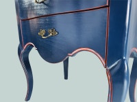 루이가구 네이비 침대 협탁 (2300-2 N) 엔틱 앤틱 침실 협탁 : 루이가구