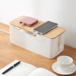 멀티탭 원목 전선 정리함 4베이 케이블 콘센트 가리개 : 어스세이퍼