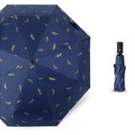 황금깃털 3단 접이식 자동 우산 양산 양우산 튼튼한 암막 경량 UV 자외선 차단 : 닥터미네랄