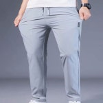 남자바지 남성 봄가을 캐주얼 편한 나들이 바지 허리 밴딩 팬츠 : 마켓여왕