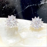 포인트 큐빅 귀걸이 /  Point Cubic Earrings : 르메앙