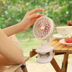 소싱 썬플라워 미니 충전식 휴대용 차량용선풍기 클립형 화장대 유모차 선풍기 : 소싱