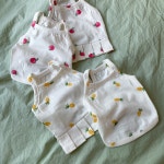 강아지명품옷 피치프릴 버블크롭 리본꽃나시 후르츠크롭 날나리도트S-XL : 퍼피앤맘