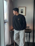 [무슈] 남녀공용 월계수 타올 맨투맨 : monsieur
