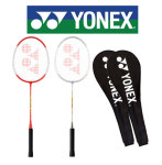 요넥스 GR020 배드민턴 라켓 2자루 세트 가방포함 레드실버색상 (방과후 수업용 레저용) : SWCOMPANY