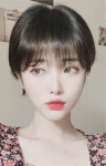 [H6056] 100% 인모 여성가발 보브컷 머쉬룸 숏컷 통가발 간편착용 단발가발 : MoMowig